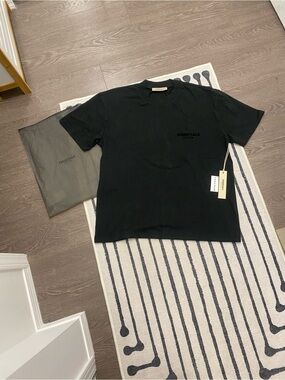 Essentials Black Short Sleeve Logo Tee